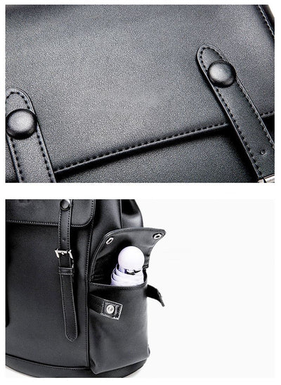 Timeless Black  Buckle Backpack