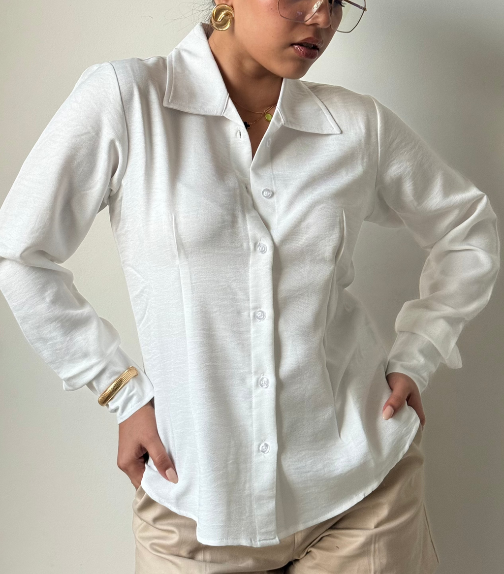 Sculpted Waistline Classic Shirt