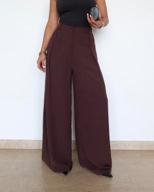 Front Pleat Formation Wide Pants