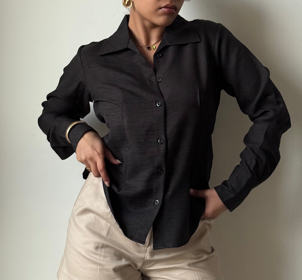 Sculpted Waistline Classic Shirt