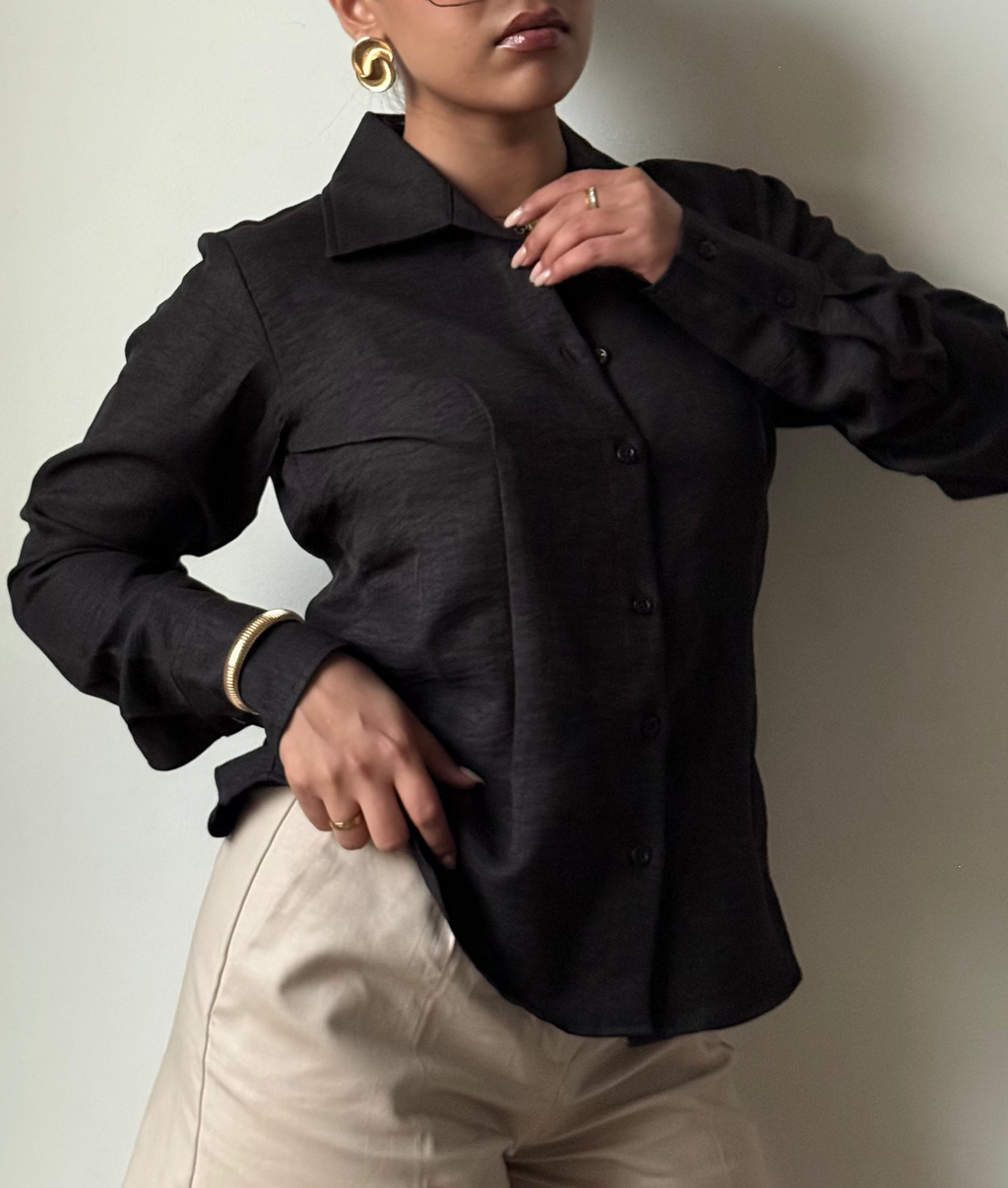 Sculpted Waistline Classic Shirt