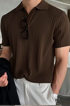 Classic Ribbed Short-Sleeve Polo
