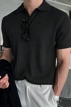 Classic Ribbed Short-Sleeve Polo