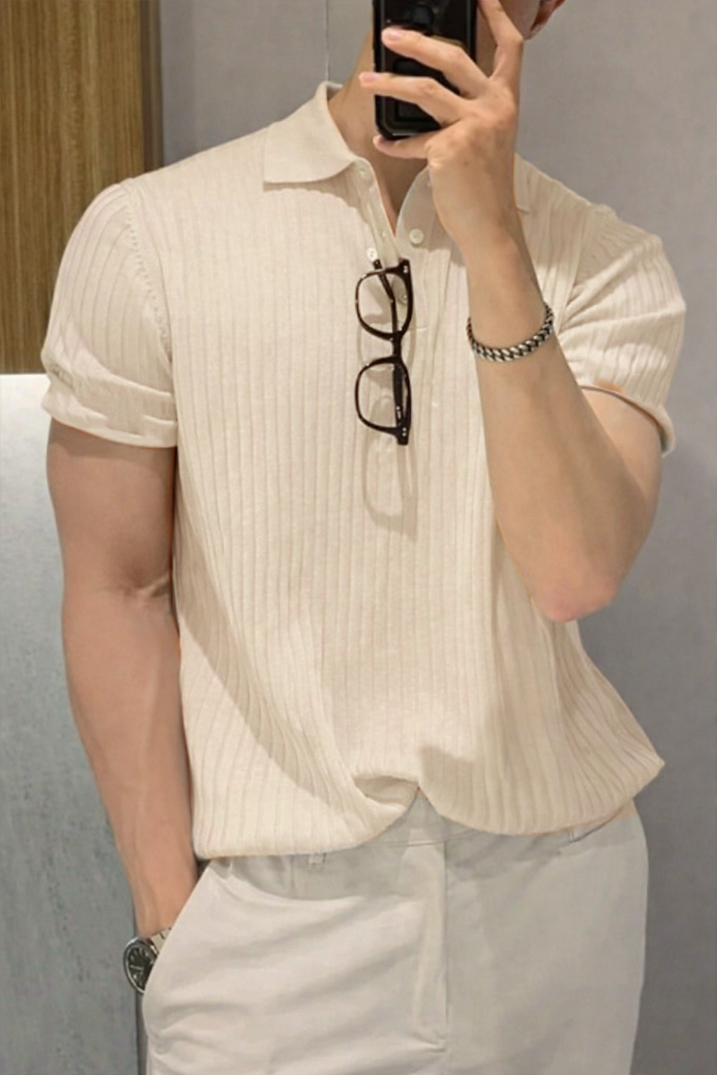 Classic Ribbed Short-Sleeve Polo