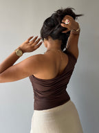 Effortless Flow One Shoulder Ruched Top