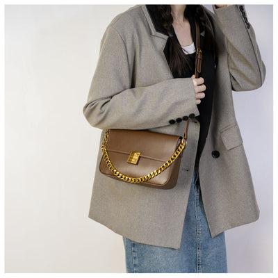 Classic Metal Buckle Shoulder Bag