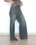 Olive Edit Baggy Wide Leg Jeans