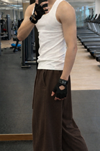 Structured Overlap Pleat Joggers