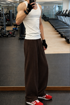Structured Overlap Pleat Joggers