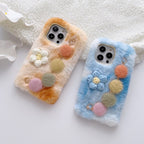 Korean Cute Knit Flower with Bracelet Iphone Cover