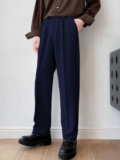 Men Semi Formal Straight Fit Korean Pants