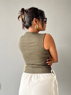 Contoured Stripe Vest