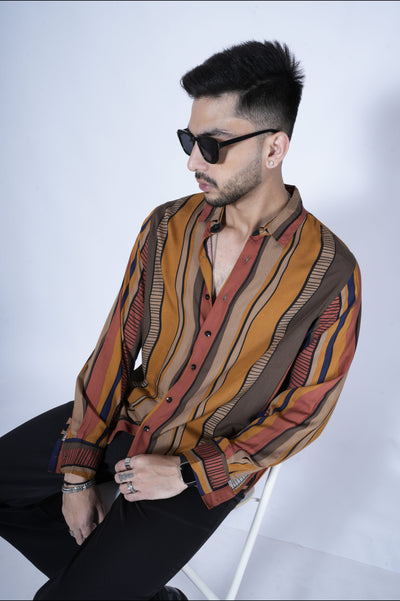 Aztec Royalty Shirt Print Full Sleeves Shirt