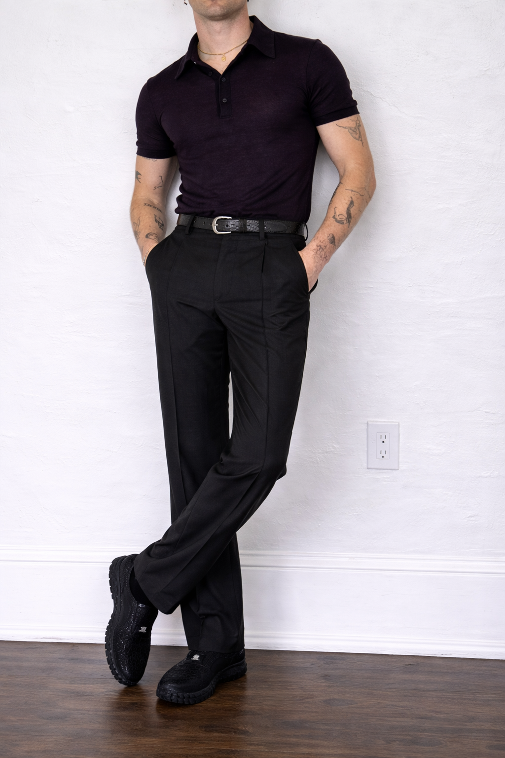 Straight Korean Pin-Tuck Pants