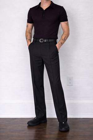 Straight Korean Pin-Tuck Pants