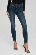 Deep Blue Precision Skin Fit High Waist Jeans