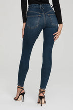 Deep Blue Precision Skin Fit High Waist Jeans