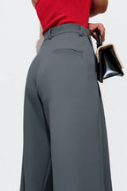 Settle Side Button Pleated Wide Pants