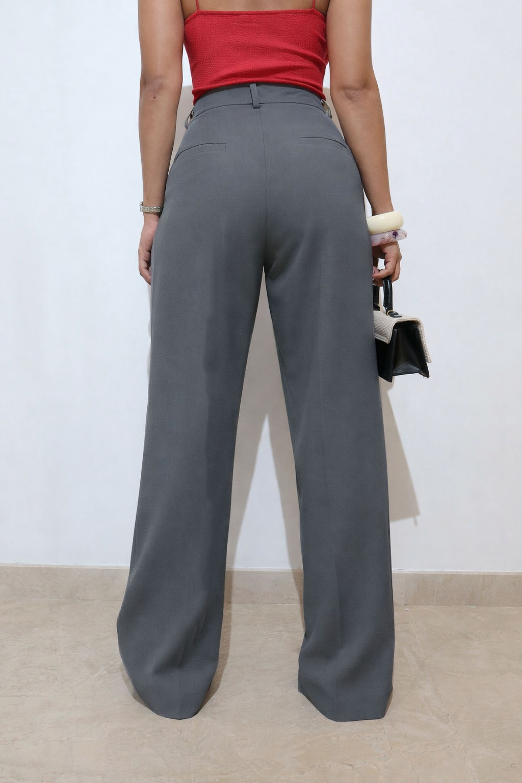 Settle Side Button Pleated Wide Pants