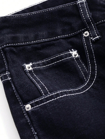 Midnight Indigo Baggy Wide Leg Jeans