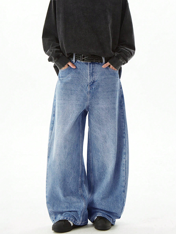 Glitch Blue Japan Baggy Jeans