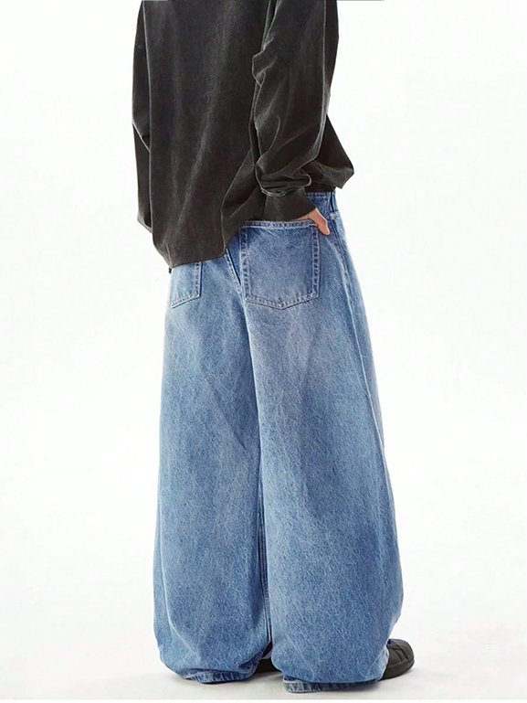 Glitch Blue Japan Baggy Jeans