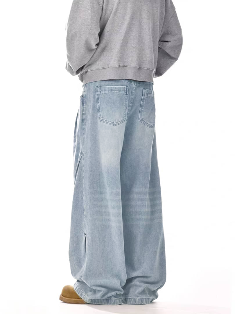 Silver Blue Profile Super Baggy Jeans