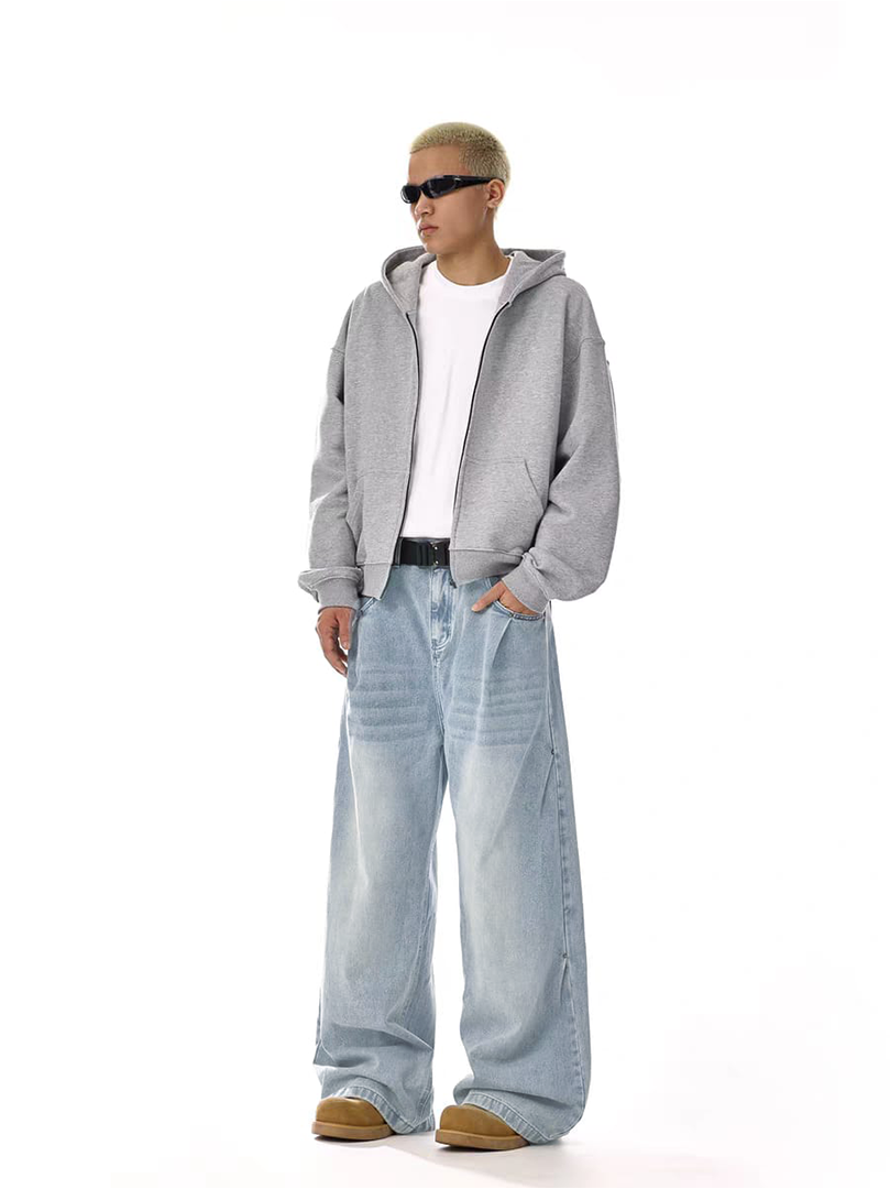 Silver Blue Profile Super Baggy Jeans