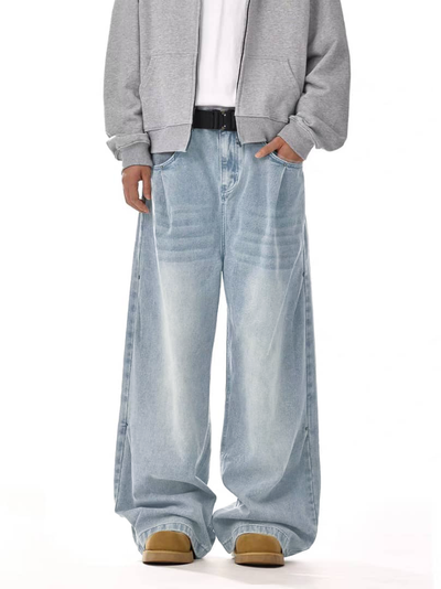 Silver Blue Profile Super Baggy Jeans
