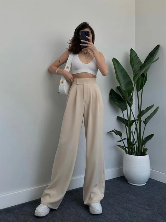 Daily Velcro Waist Belt Loose Trousers