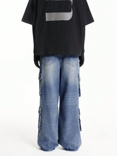 Blue Surge Wide Leg Cargo Jeans