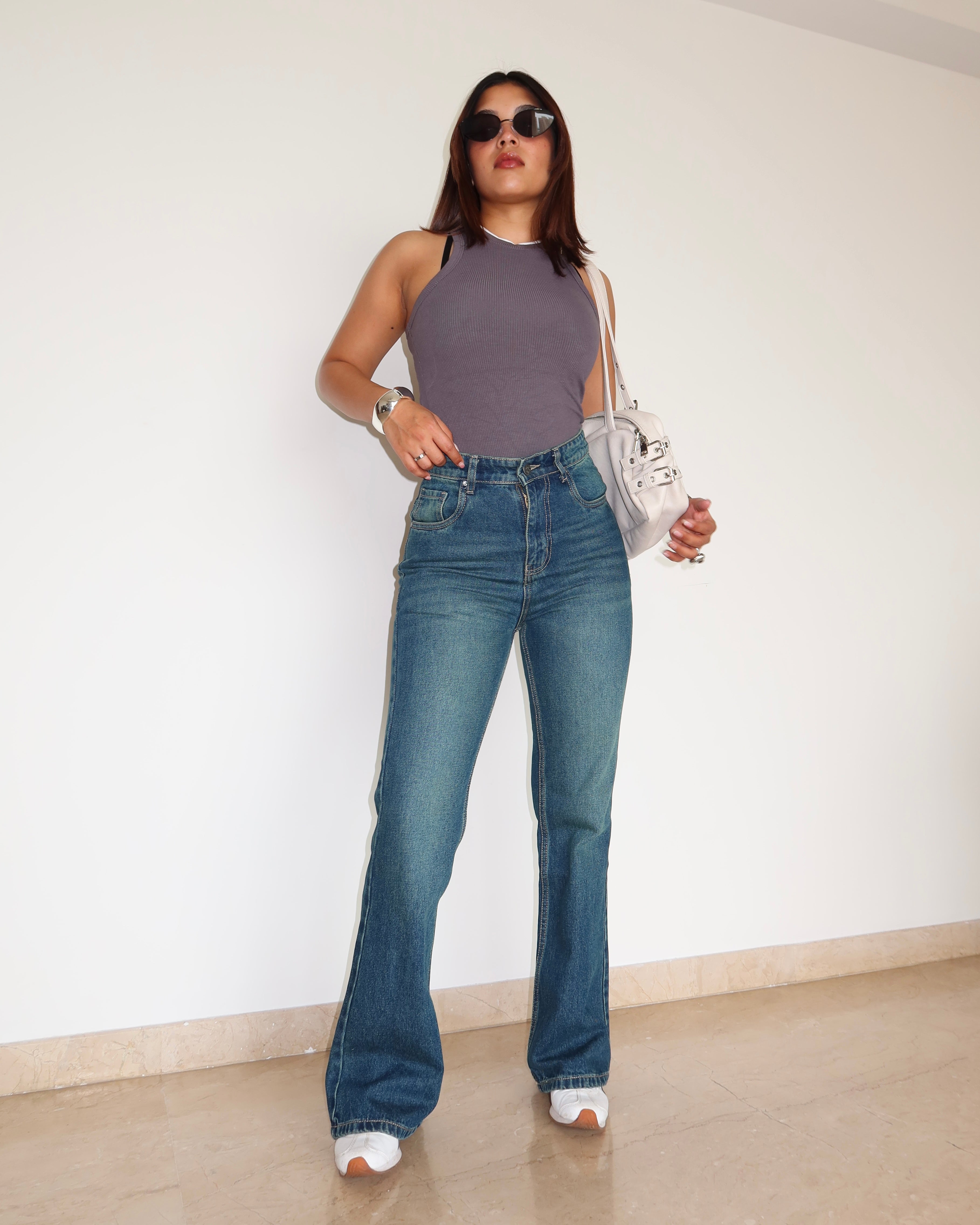 Dusk Blue Wash Bootcut Jeans