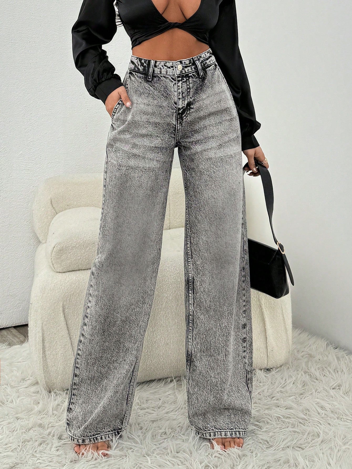 Platinum Drift Baggy Fit Jeans