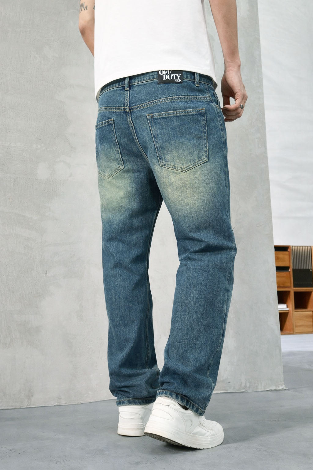 Subtle Fade Blue Straight Fit Jeans