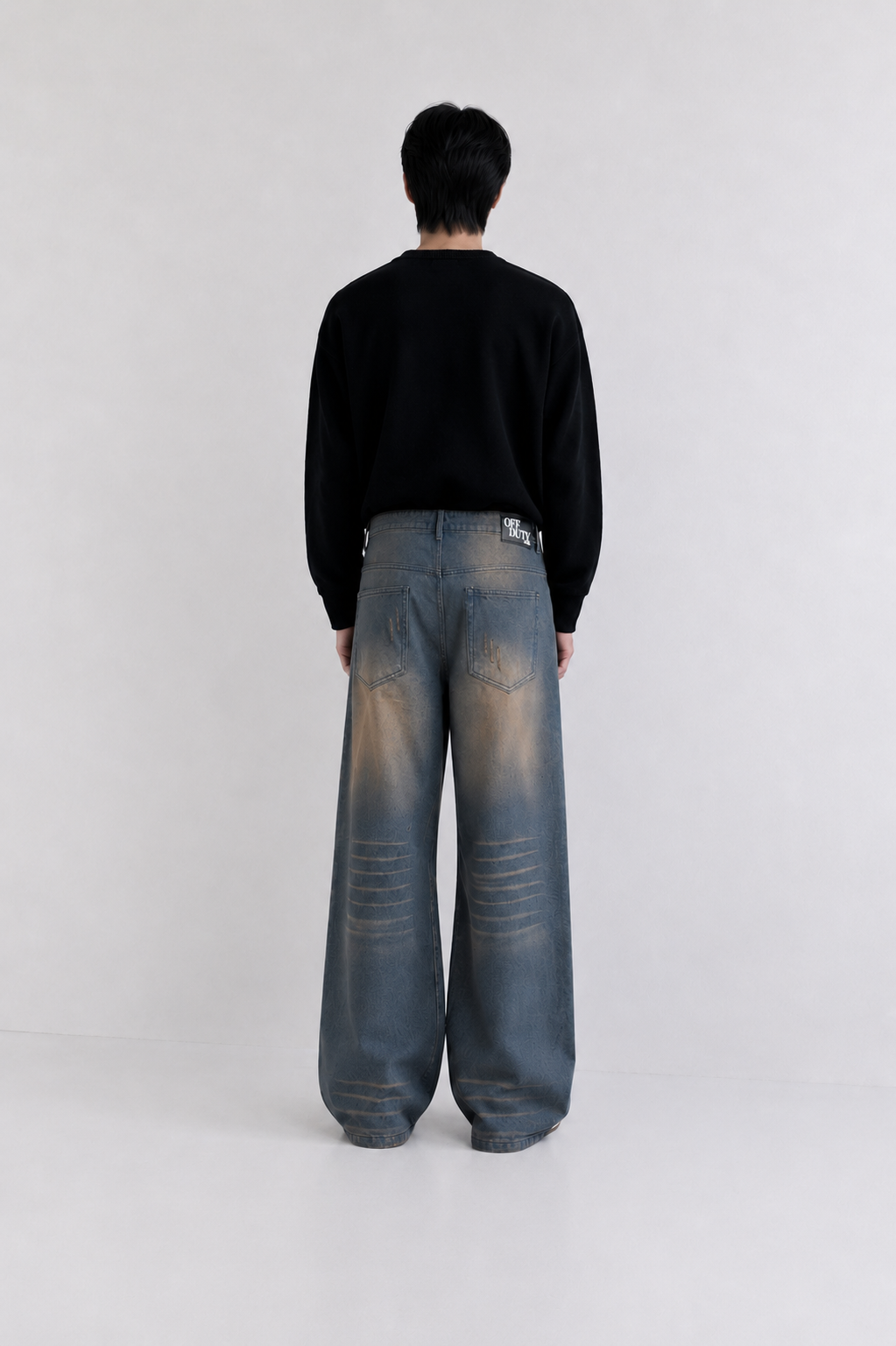 Teal Bronze Baggy Wide Leg Jeans