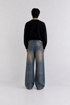 Teal Bronze Baggy Wide Leg Jeans