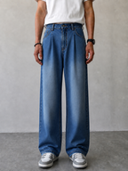 Pleat Game Baggy Jeans