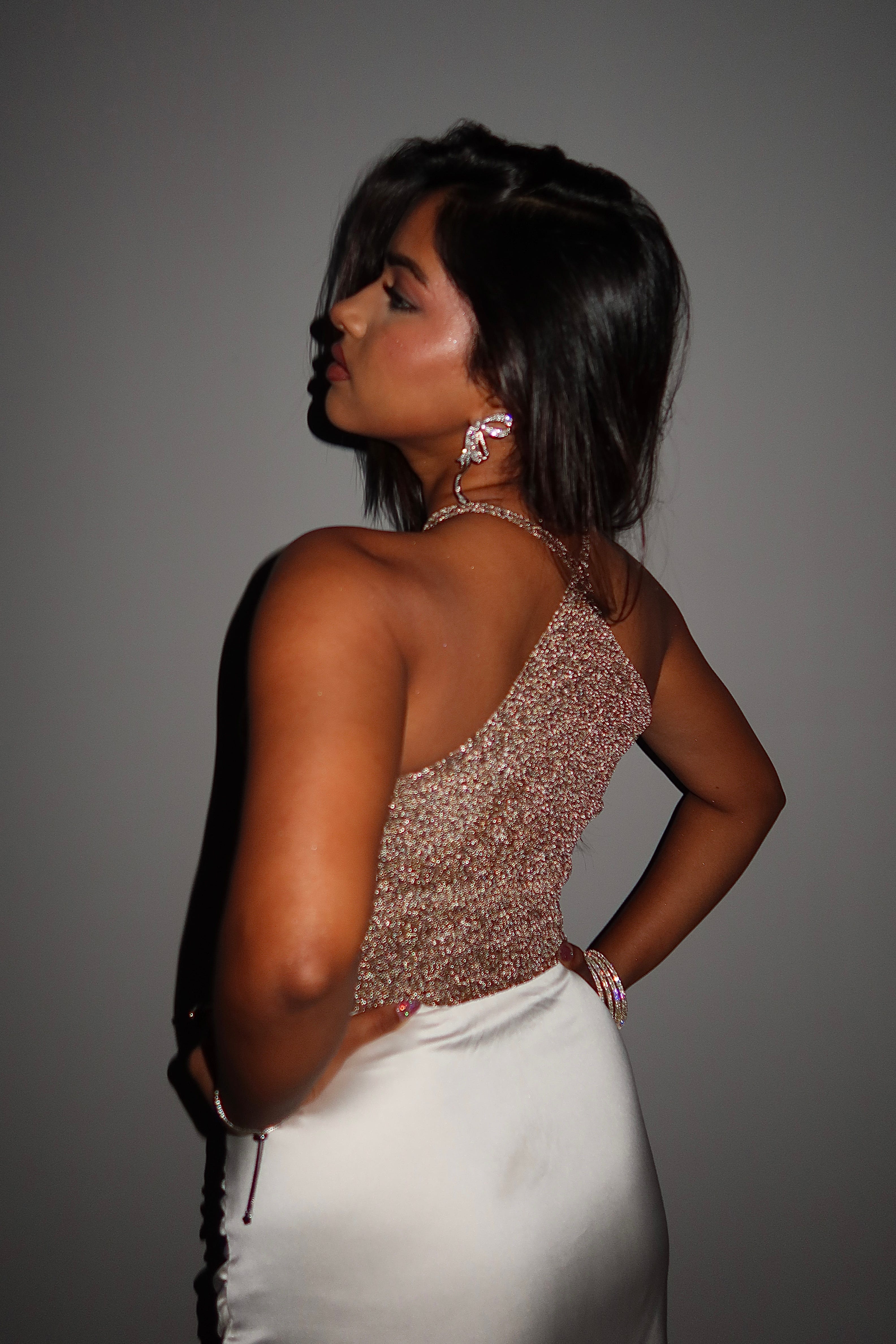 Glitter Frost Halter Top