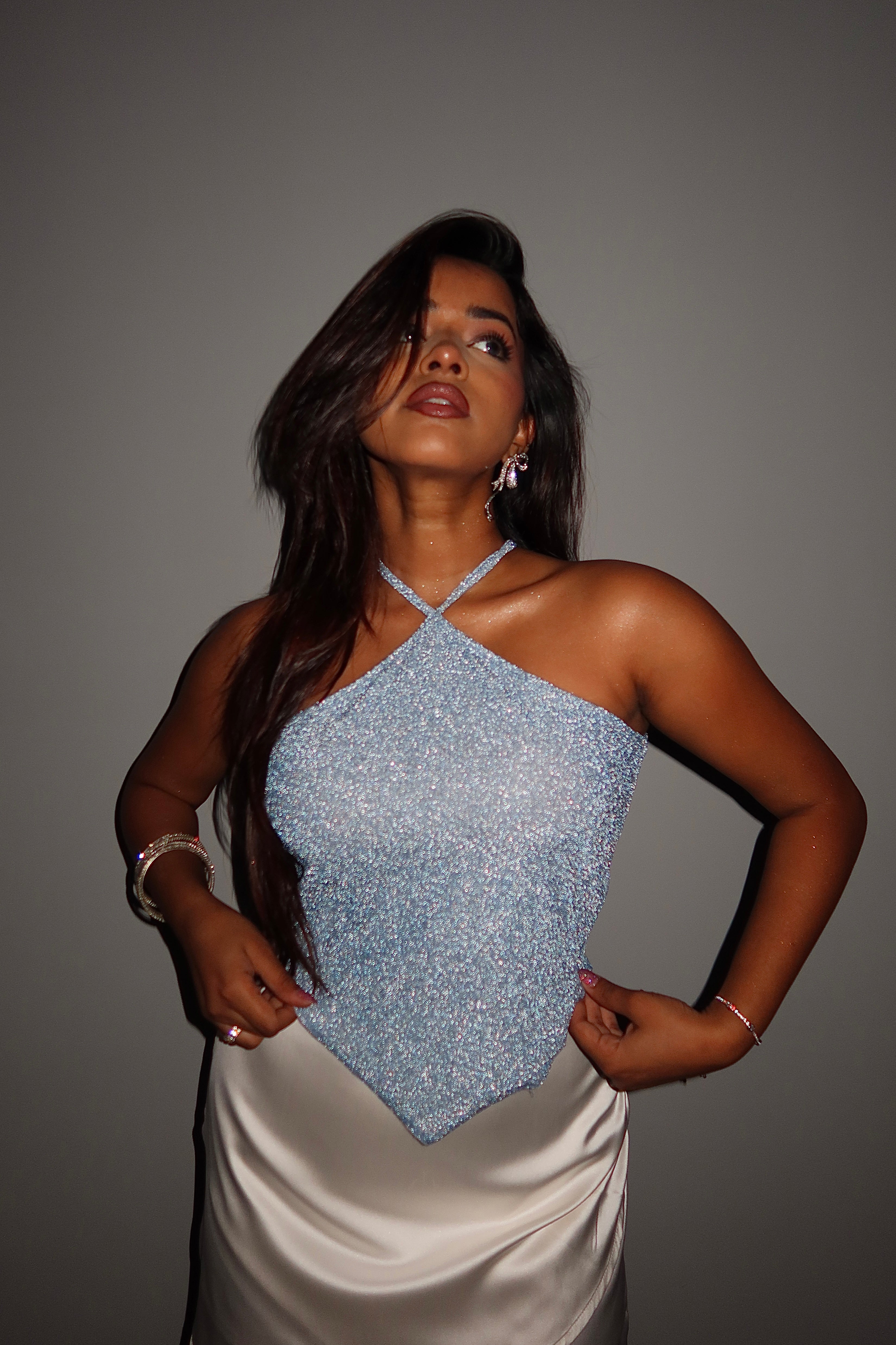 Glitter Frost Halter Top