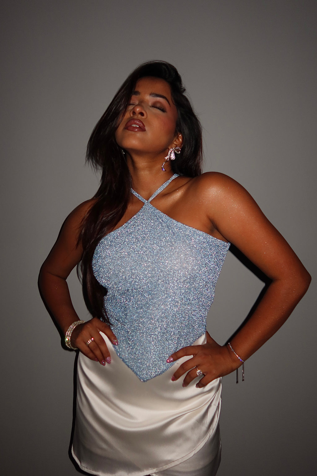 Glitter Frost Halter Top