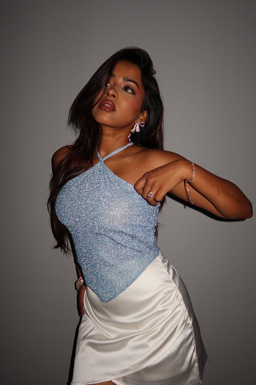 Glitter Frost Halter Top