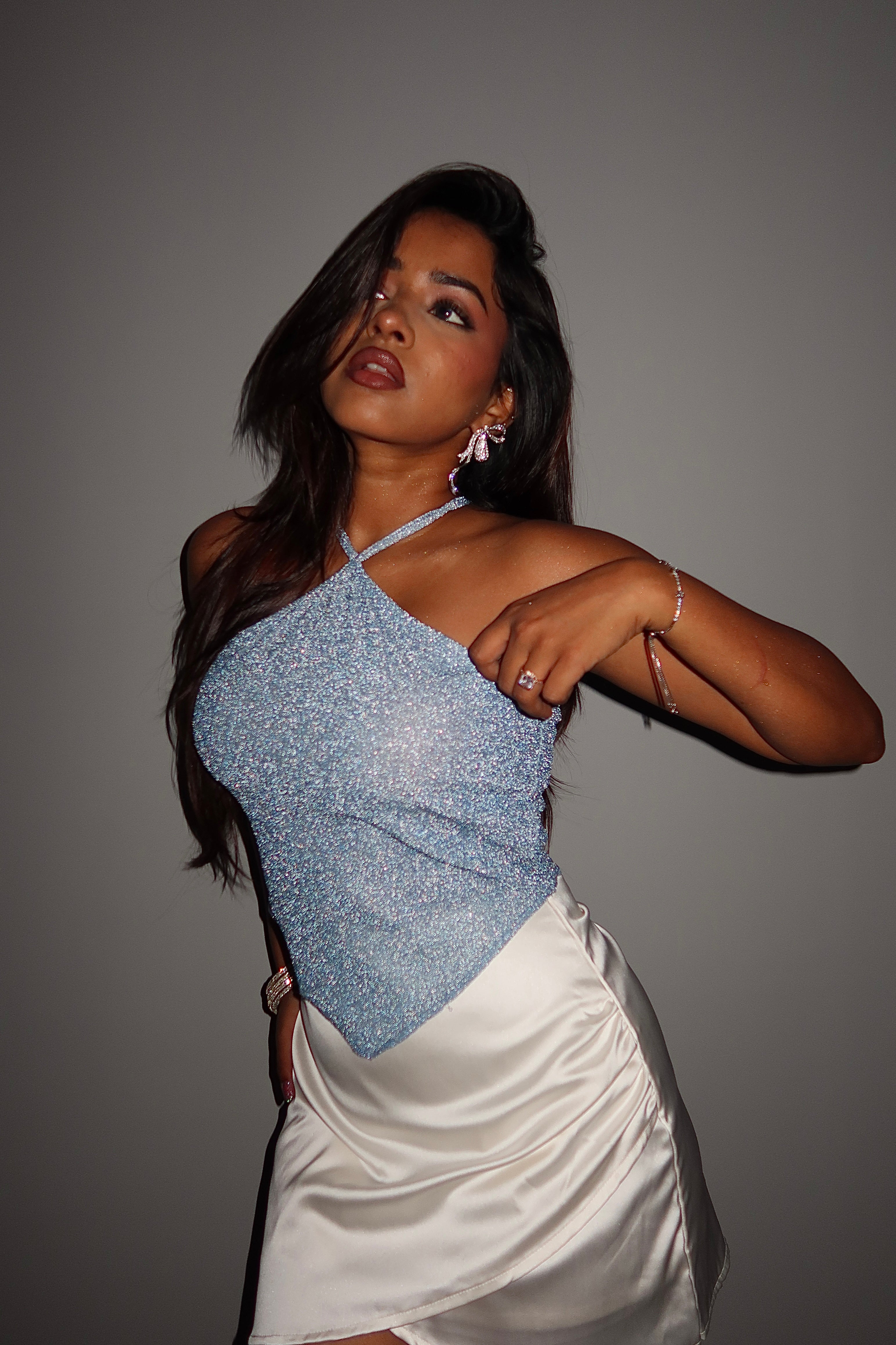 Glitter Frost Halter Top