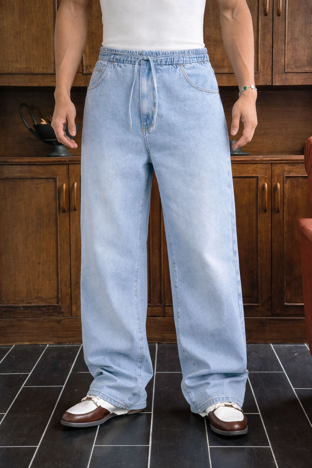 Blue Sprint Baggy Joggers