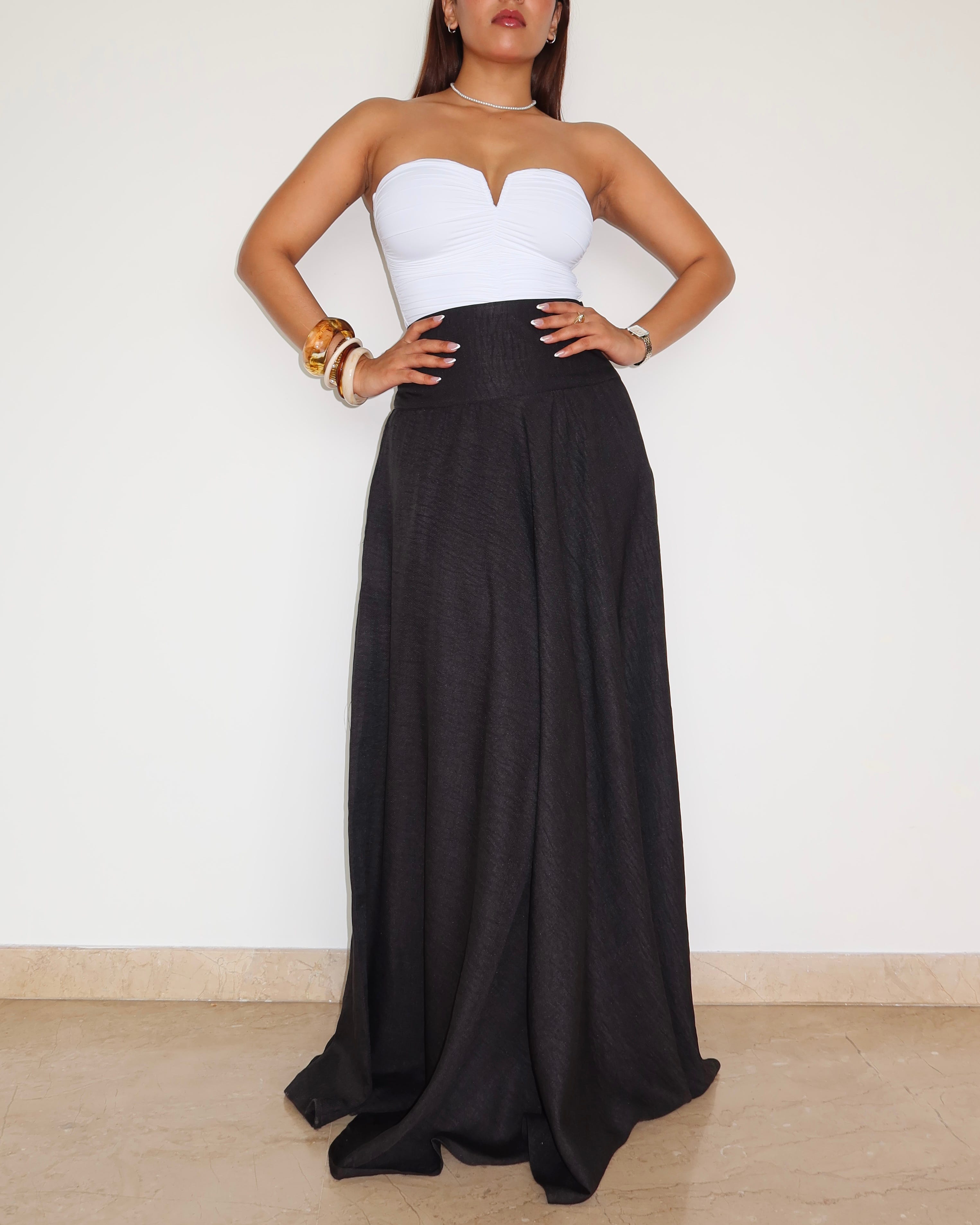 Soft Gathered Maxi Skirt