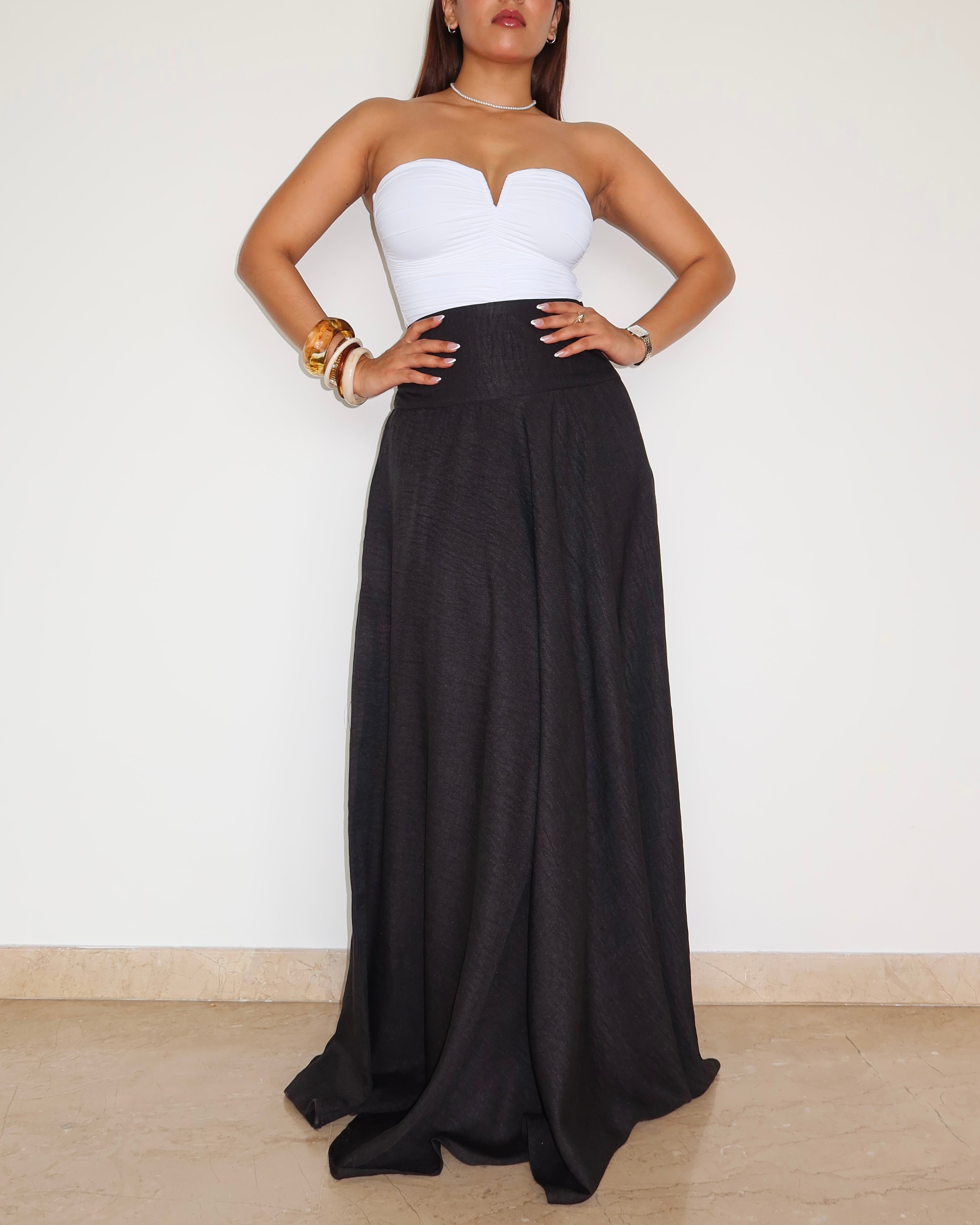 Soft Gathered Maxi Skirt