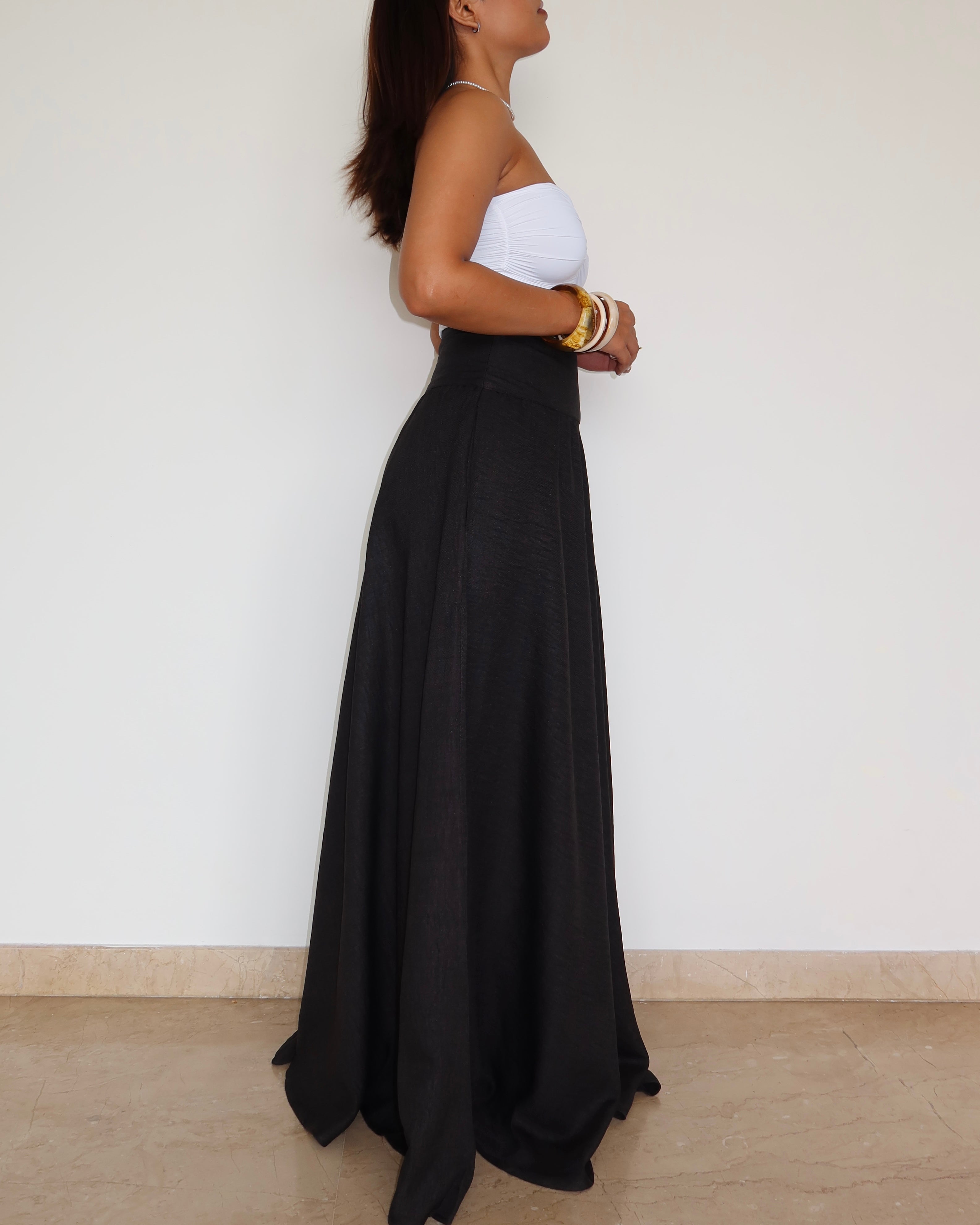 Soft Gathered Maxi Skirt