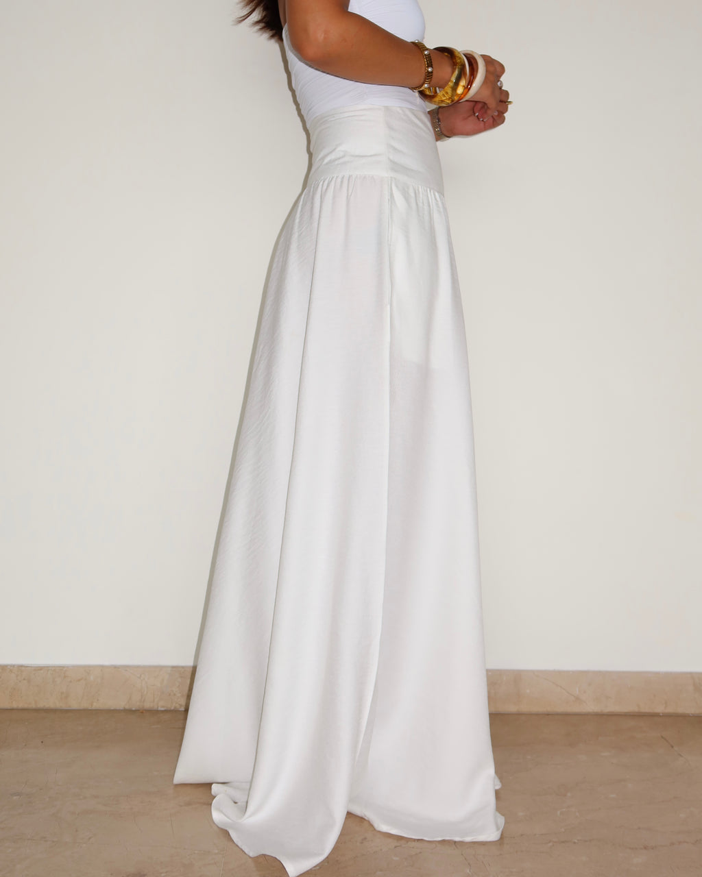 Soft Gathered Maxi Skirt