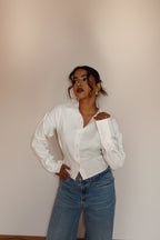 Boyfriend Oversized Tie Up Shirt