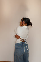 Boyfriend Oversized Tie Up Shirt