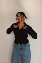 Boyfriend Oversized Tie Up Shirt